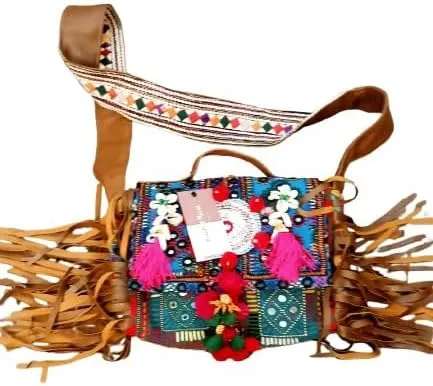 Handmade Sindhi Cultural Embroidered Clutch Bag for Women – Traditional Mirror Work Ethnic Purse for Weddings & Festivals.
