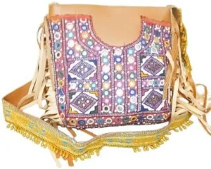 Handmade Sindhi Cultural Embroidered Clutch Bag for Women – Traditional Mirror Work Ethnic Purse for Weddings & Festivals.