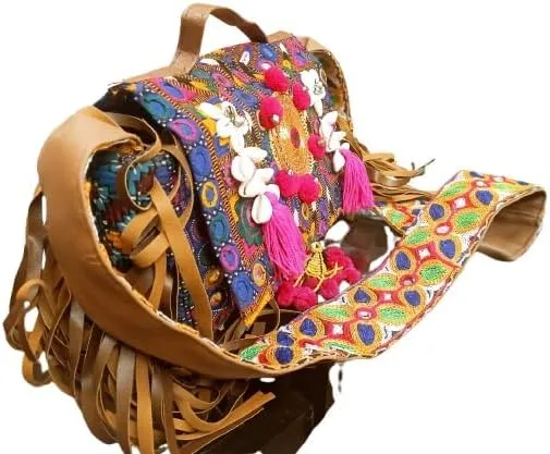 Handmade Sindhi Cultural Embroidered Clutch Bag for Women – Traditional Mirror Work Ethnic Purse for Weddings & Festivals.