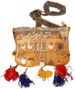 Handmade Sindhi Cultural Embroidered Clutch Bag for Women – Traditional Mirror Work Ethnic Purse for Weddings & Festivals.