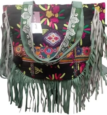 Handmade Sindhi Cultural Embroidered Clutch Bag for Women – Traditional Mirror Work Ethnic Purse for Weddings & Festivals.
