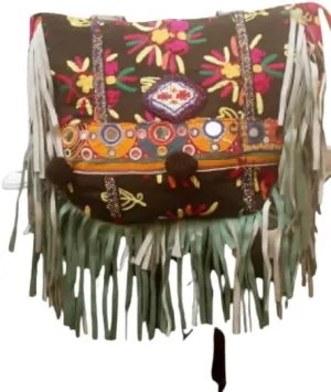 Handmade Sindhi Cultural Embroidered Clutch Bag for Women – Traditional Mirror Work Ethnic Purse for Weddings & Festivals.