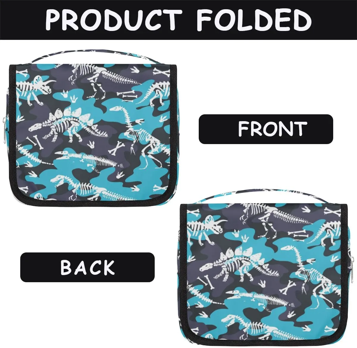 Hanging Toiletry Bag for Men Boys,Camo Camouflage Travel Cosmetic Makeup Bag Travel Organizer,Dinosaur Waterproof Travel Bag for Toiletries Accessories,Travel Essentials for Woman
