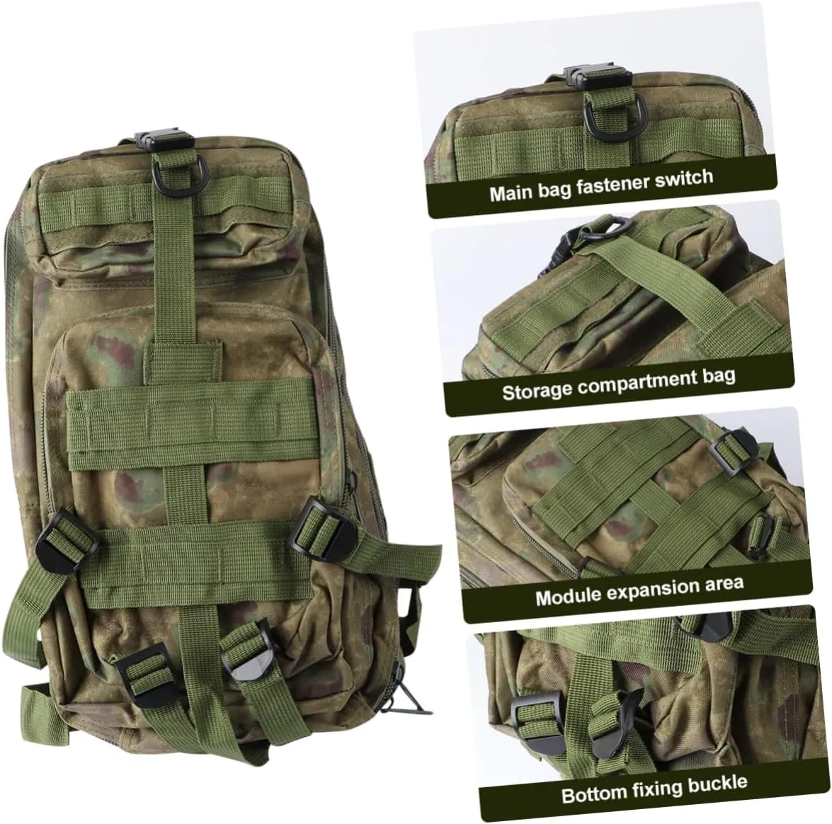 Happyyami Camouflage Backpack for Men Loveook Backpck Backpack Camouflage Daypacks for Men Rucksack Outdoor