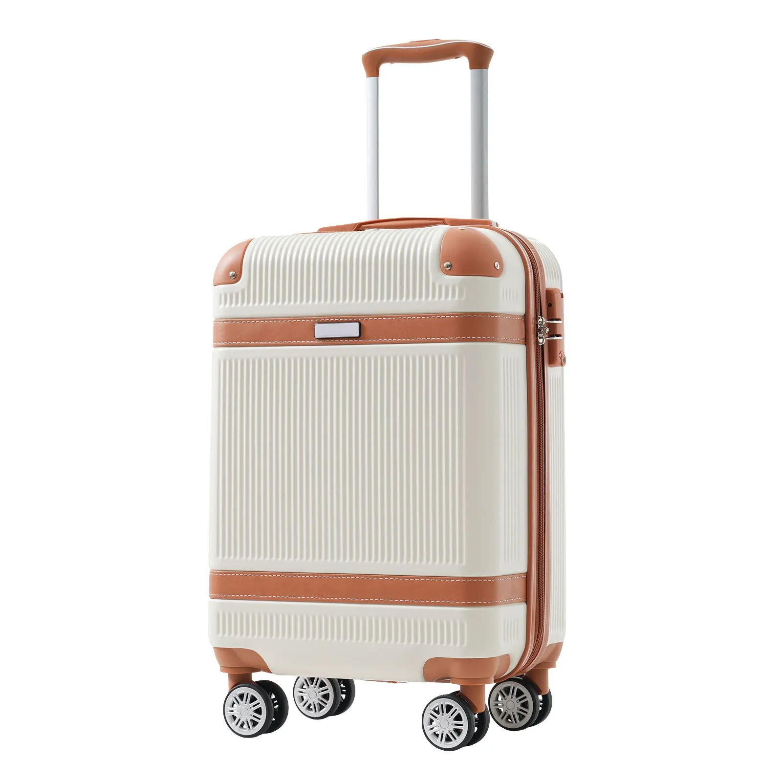 Hardshell Luggage Sets 3 Piece Carry On Suitcase Double Spinner Wheels With Tsa Lock