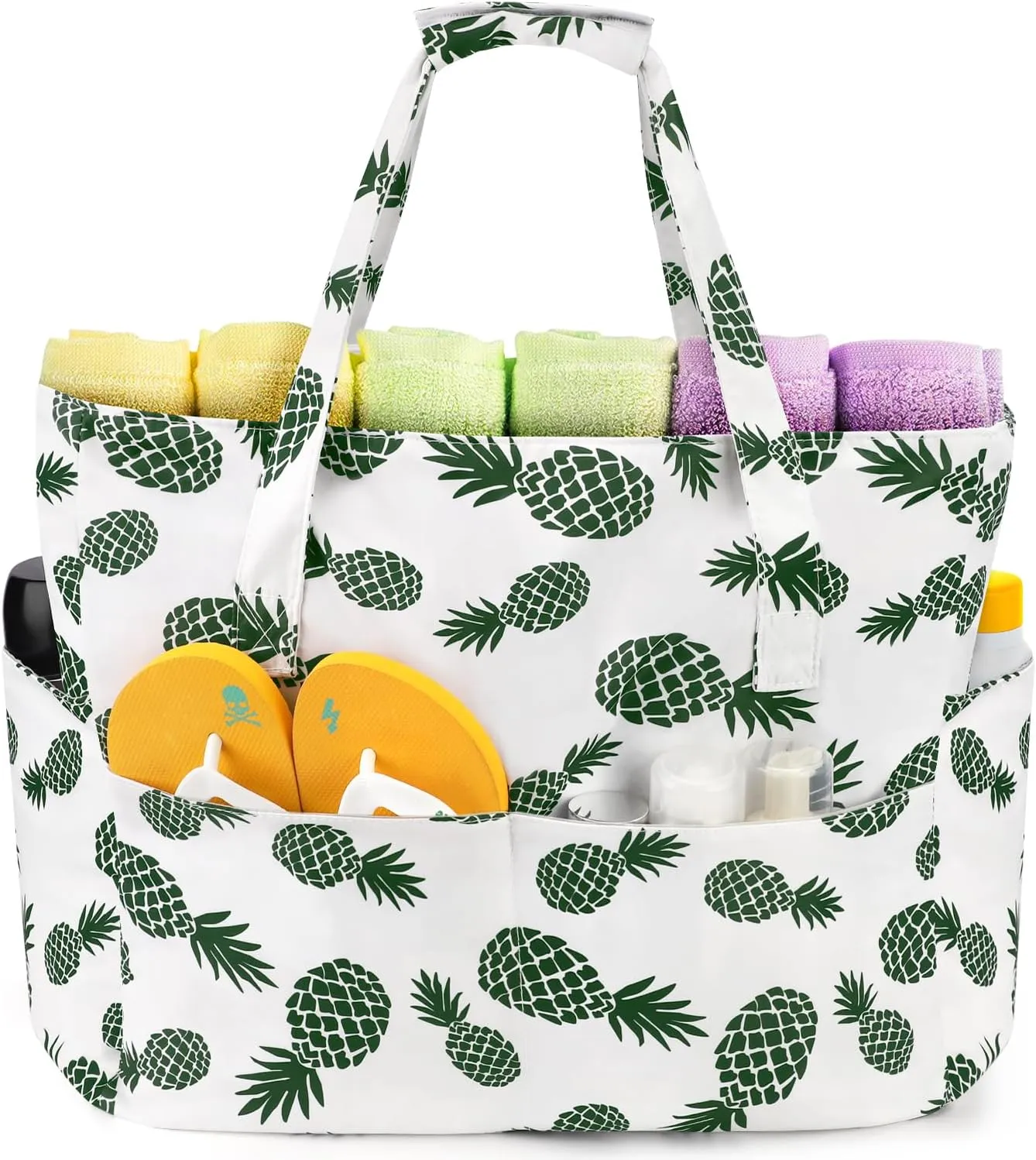 hatisan Beach Bag Waterproof Sandproof for Women Extra Large Beach Tote Bag Pool Bag for Gym Travel with Wet Compartment