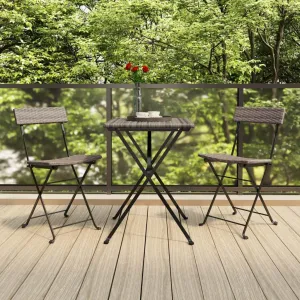 Heavy Duty Beach Chairs Tanning Beach Chair with face holeFolding Bistro Chairs 2 pcs Gray Poly Rattan and SteelSuitable for Garden Patio Living Room