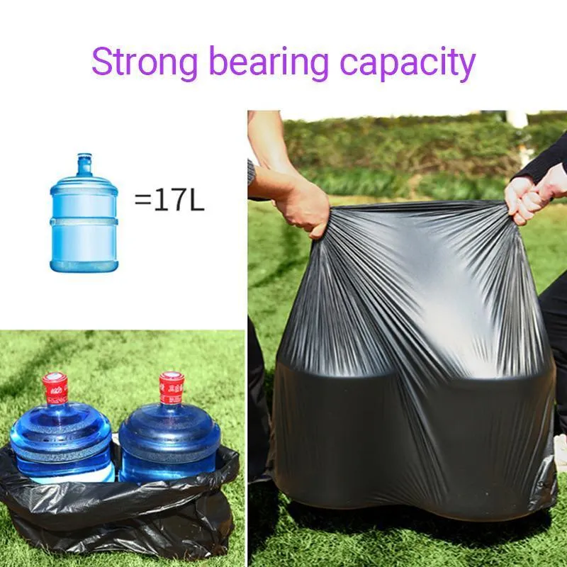 Heavy Duty Bin Liners 100PCS 4Sizes Black Refuse Sacks