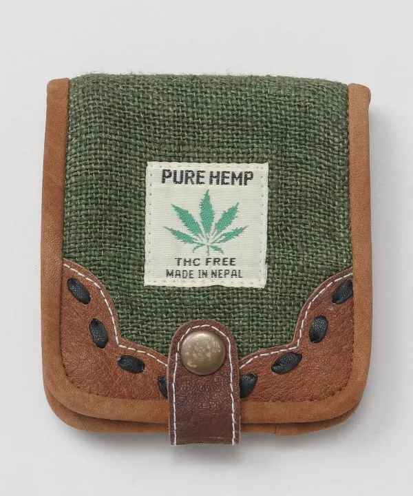 Hemp x Vintage Leather Wallet