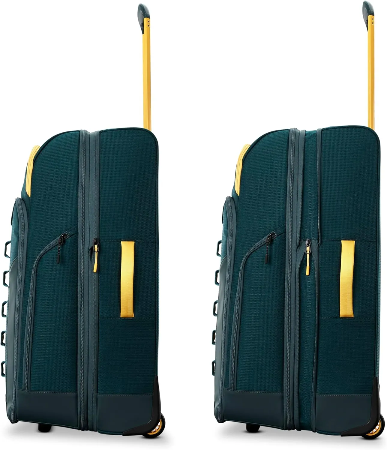 High Sierra Hi-Life 28-Inch Medium Wheeled Duffle - Features Smooth Rolling Wheels, WetPak Pockets, Stack-It Strap, Adjustable Handle, Fleece Pocket, Padded Laptop Sleeve, Expandable - Green/Yellow