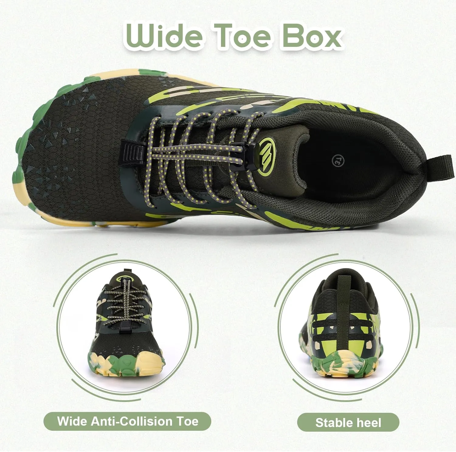 Hike Barefoot Shoes Women Men with Wide Toe Box Footwear Healthy Non-Slip Hike Beach Pool Aqua Swim Surf Hiking Running Athletic Water Shoe