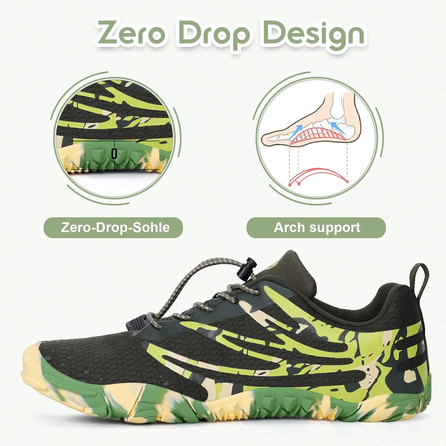Hike Barefoot Shoes Women Men with Wide Toe Box Footwear Healthy Non-Slip Hike Beach Pool Aqua Swim Surf Hiking Running Athletic Water Shoe