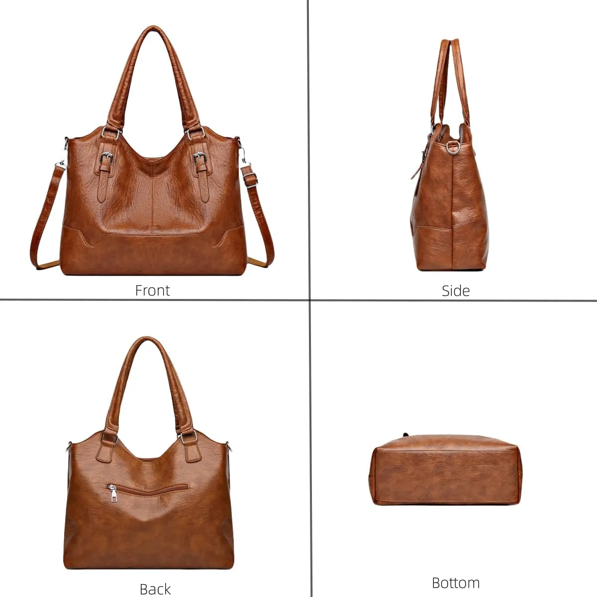 Hobo Bag for Women, Fashion Tote Bag Shoulder Satchel Purses Vegan Leather Large Crossbody Handbag with Guitar Strap