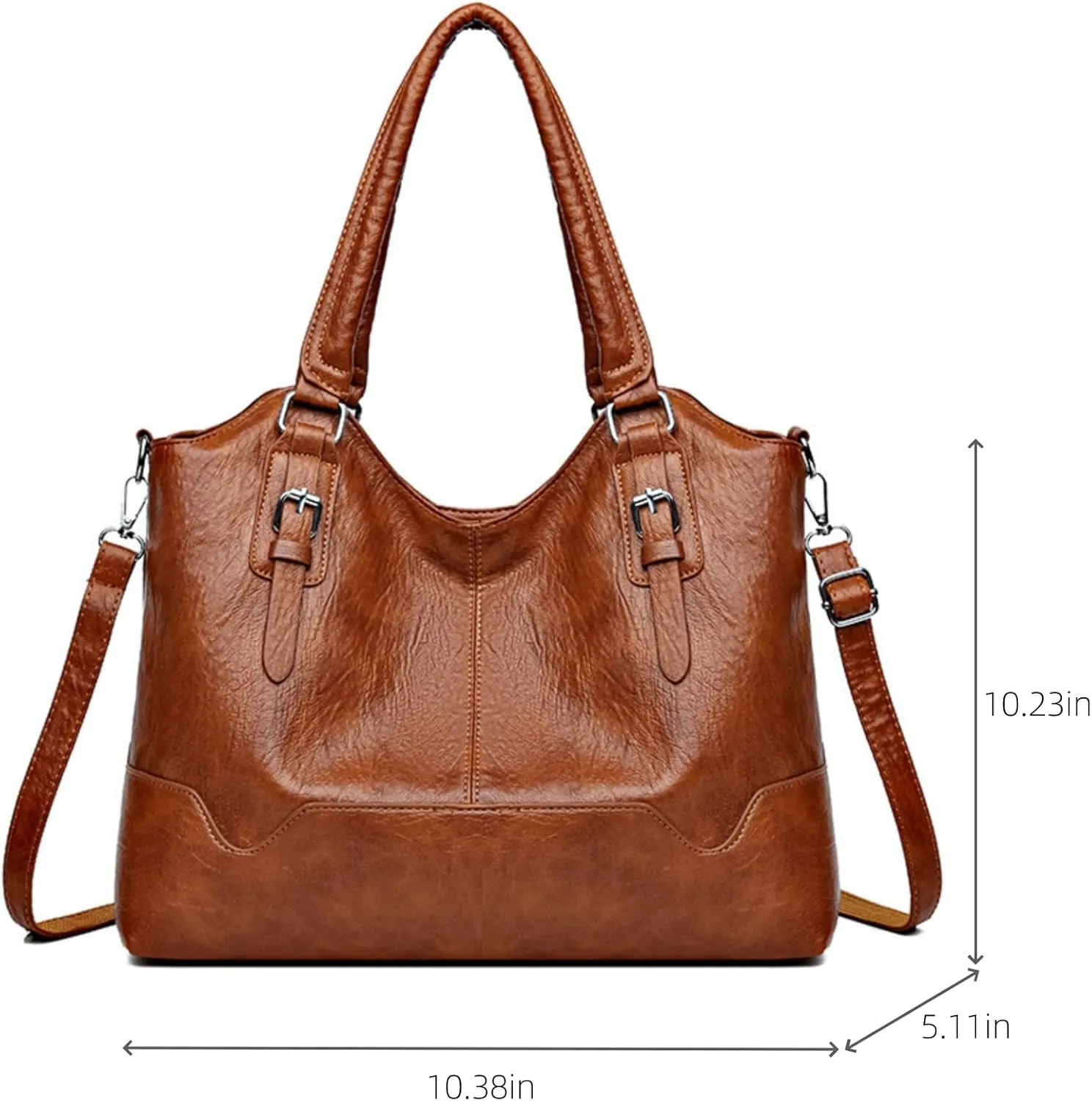 Hobo Bag for Women, Fashion Tote Bag Shoulder Satchel Purses Vegan Leather Large Crossbody Handbag with Guitar Strap