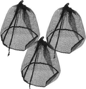 Homoyoyo Set of 3 Mesh Drawstring Laundry Bags Small Pouches for Bras Travel Dorm and Home Breathable Coarse Mesh