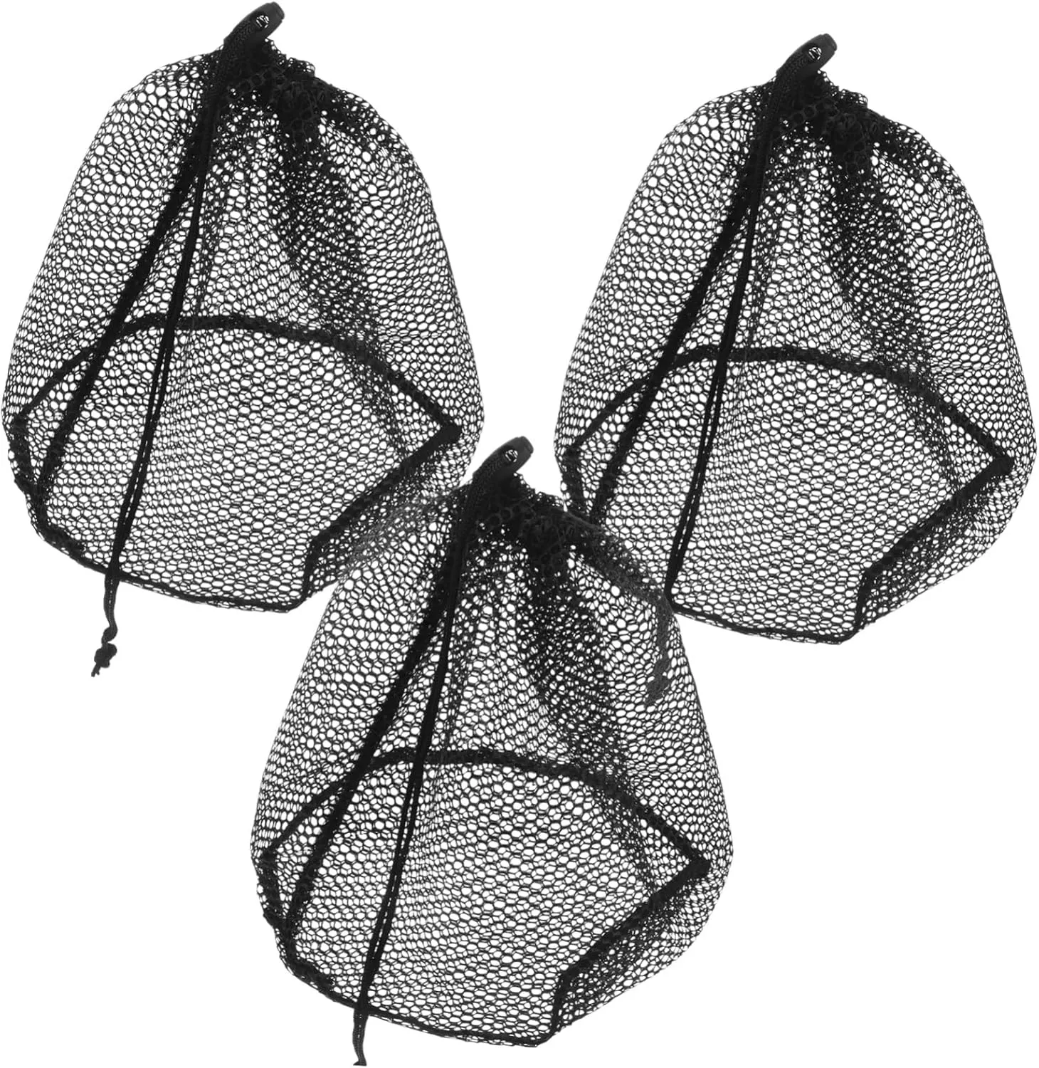 Homoyoyo Set of 3 Mesh Drawstring Laundry Bags Small Pouches for Bras Travel Dorm and Home Breathable Coarse Mesh