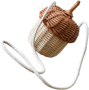 Homoyoyo Woven Bag Over The Shoulder Purses for Women Womens Shoulder Bags Womens Crossbody Bag Rattan Bag Woven Shoulder Bag Woven Storage Basket Acorn Storage Basket Toddler Purse