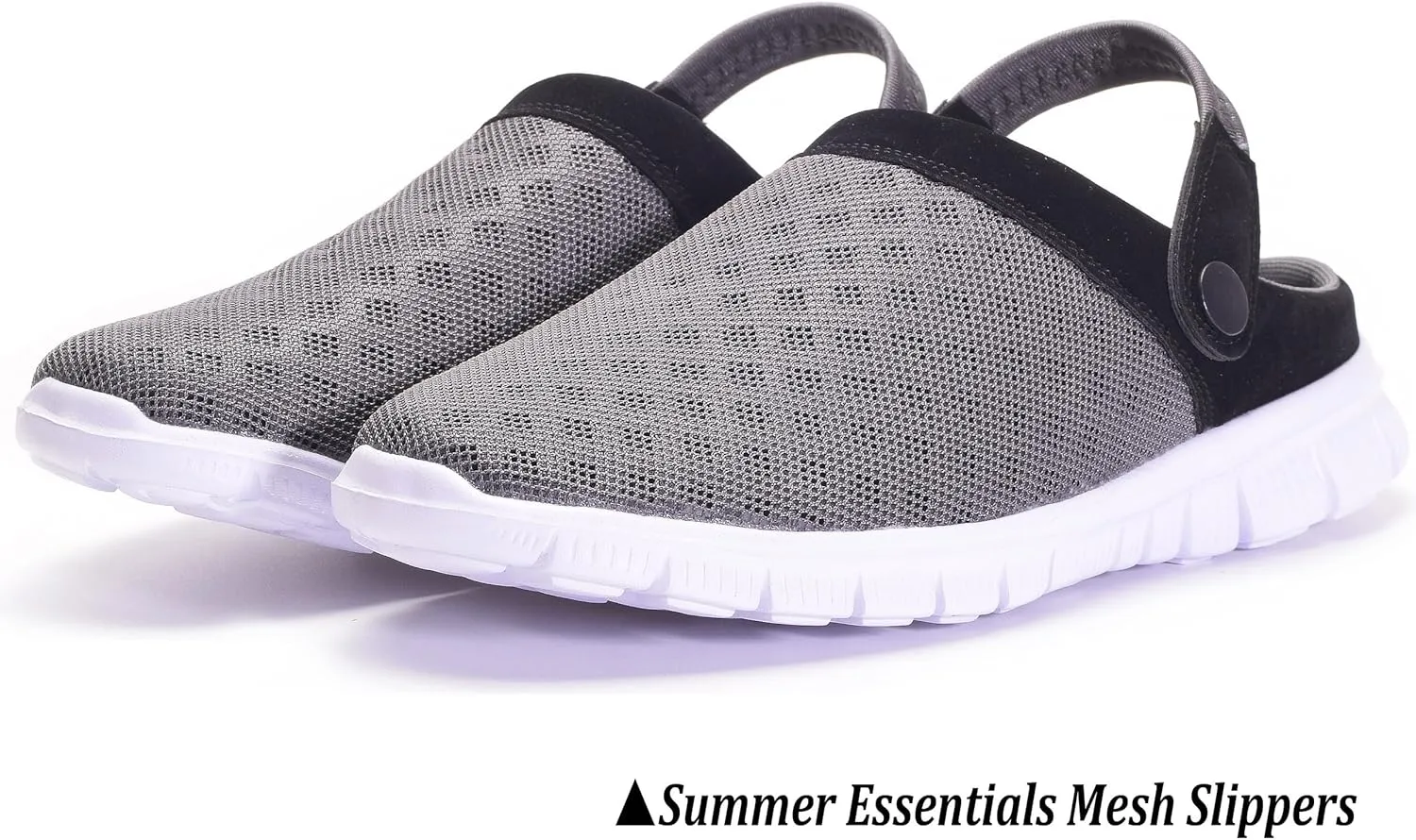 Hsyooes Mens Womens Mules & Clogs Garden Shoes Summer Breathable Mesh Slippers Non-Slip Outdoor Beach Sandals Unisex