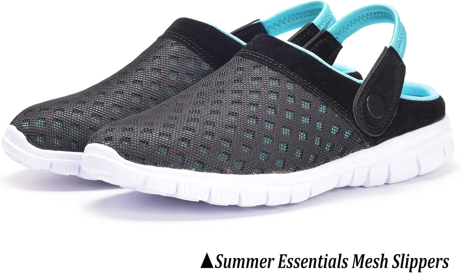 Hsyooes Mens Womens Mules & Clogs Garden Shoes Summer Breathable Mesh Slippers Non-Slip Outdoor Beach Sandals Unisex