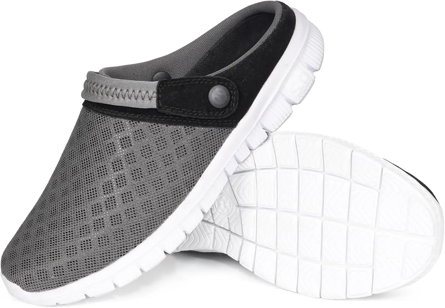 Hsyooes Mens Womens Mules & Clogs Garden Shoes Summer Breathable Mesh Slippers Non-Slip Outdoor Beach Sandals Unisex