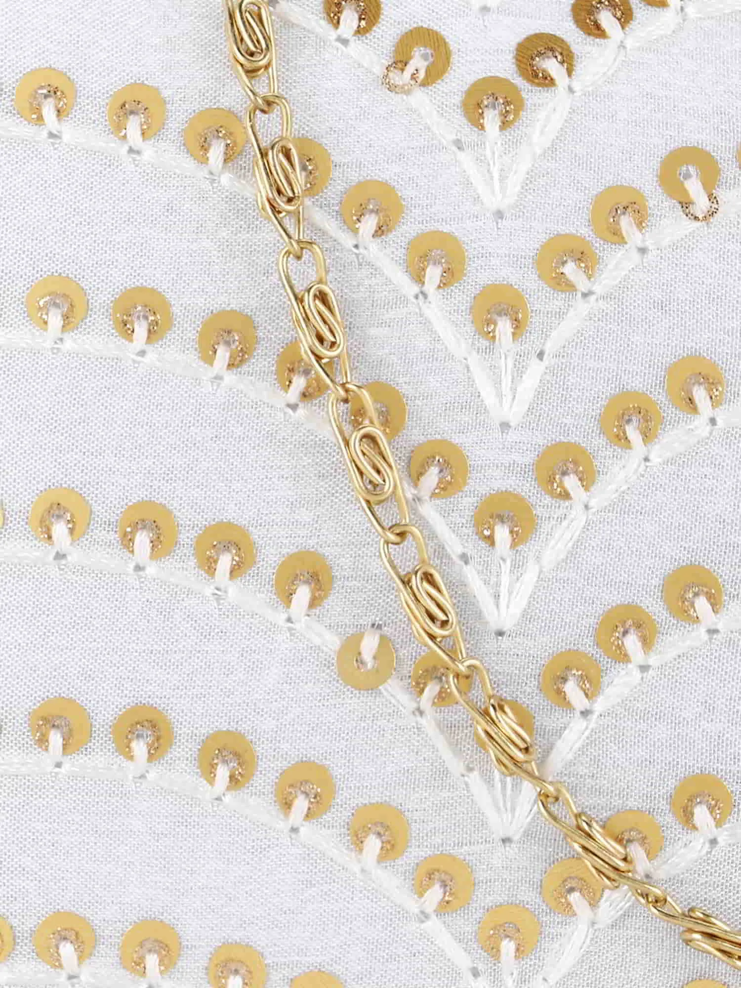 Hue Faux Silk Sequined Clutch