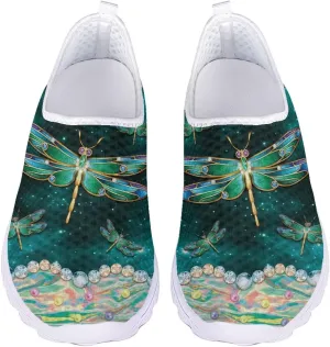 HUGS IDEA Women's Floral Mesh Slip on Shoes