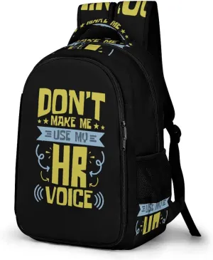 Human Resources HR Voice Basic Backpack Travel Daypack for Men Women Work Hiking Laptop Bag