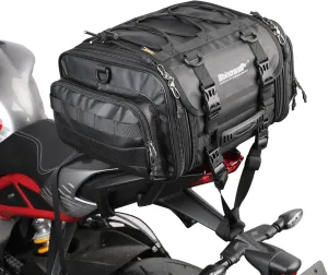 HUNTVP 19-26L Motorcycle Seat Bag Motorcycle Tail Bag Shoulder Bag Travel Luggage Bags Motorbike Rear Tack Truck Bag Storage Bags with Rain Cover (Black19-26L)