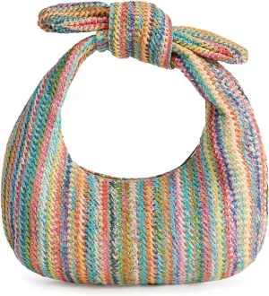 Huralona Straw Clutch Purse for Women Beach Handbag for Summer Vacation Shoulder Bag