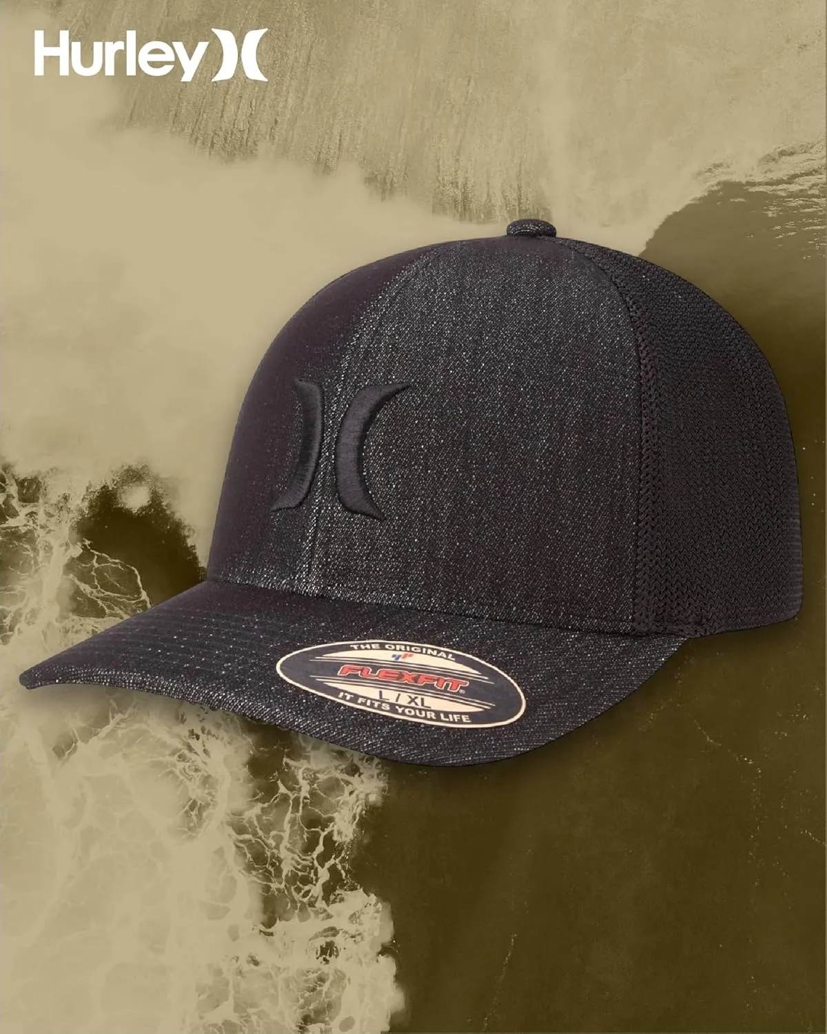 Hurley Men's Hat - Laguna Icon Mesh Fitted Trucker Cap