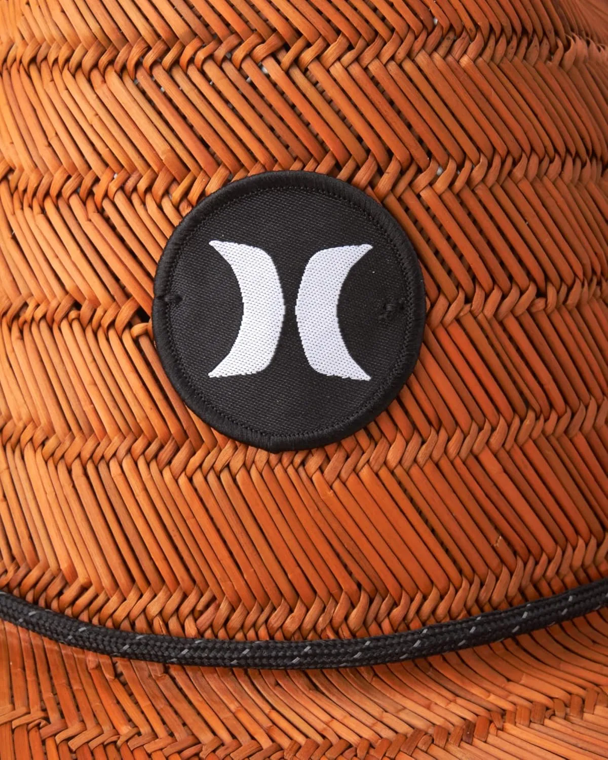 Hurley Men's Straw Hat - Weekender Natural Straw Hat with Medium Brim and Chin Strap - Beach Fishing Sun Hats for Men