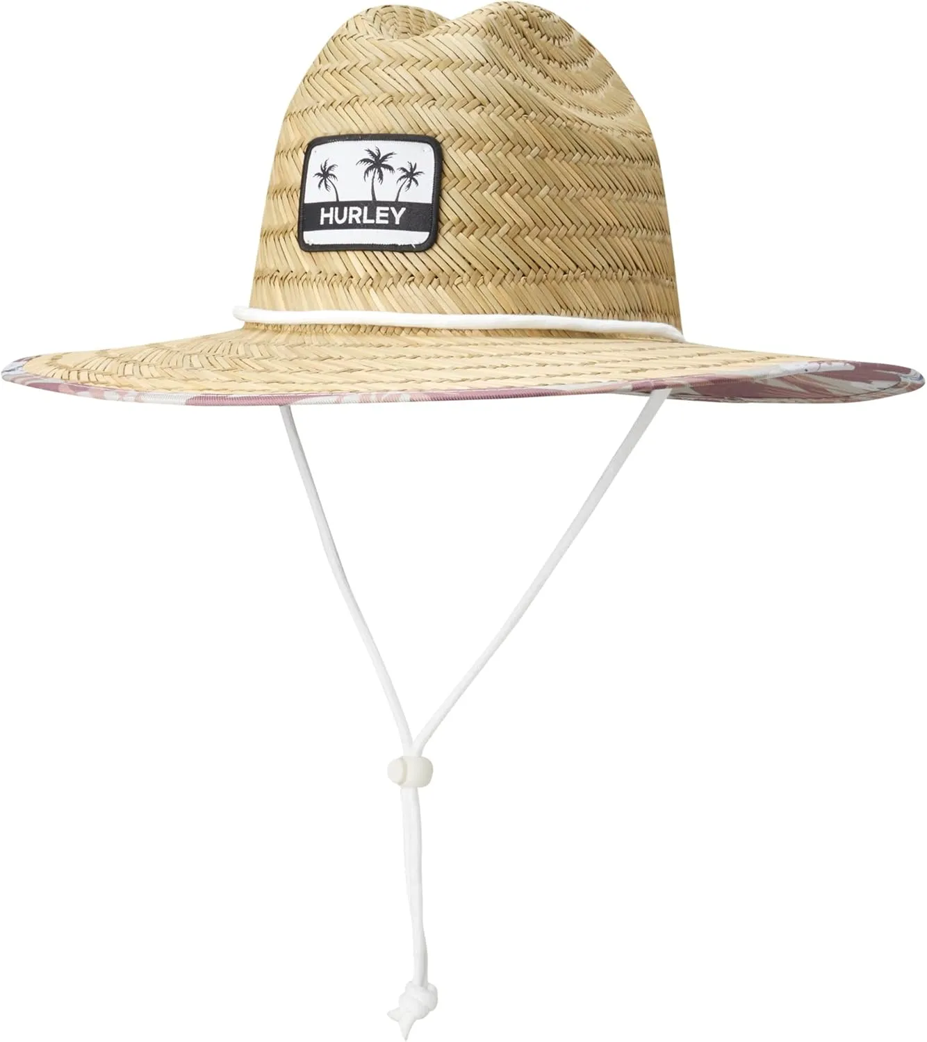 Hurley Women's Straw Hats - Real Straw Hat Medium Brim and Adjustable Chin Strap