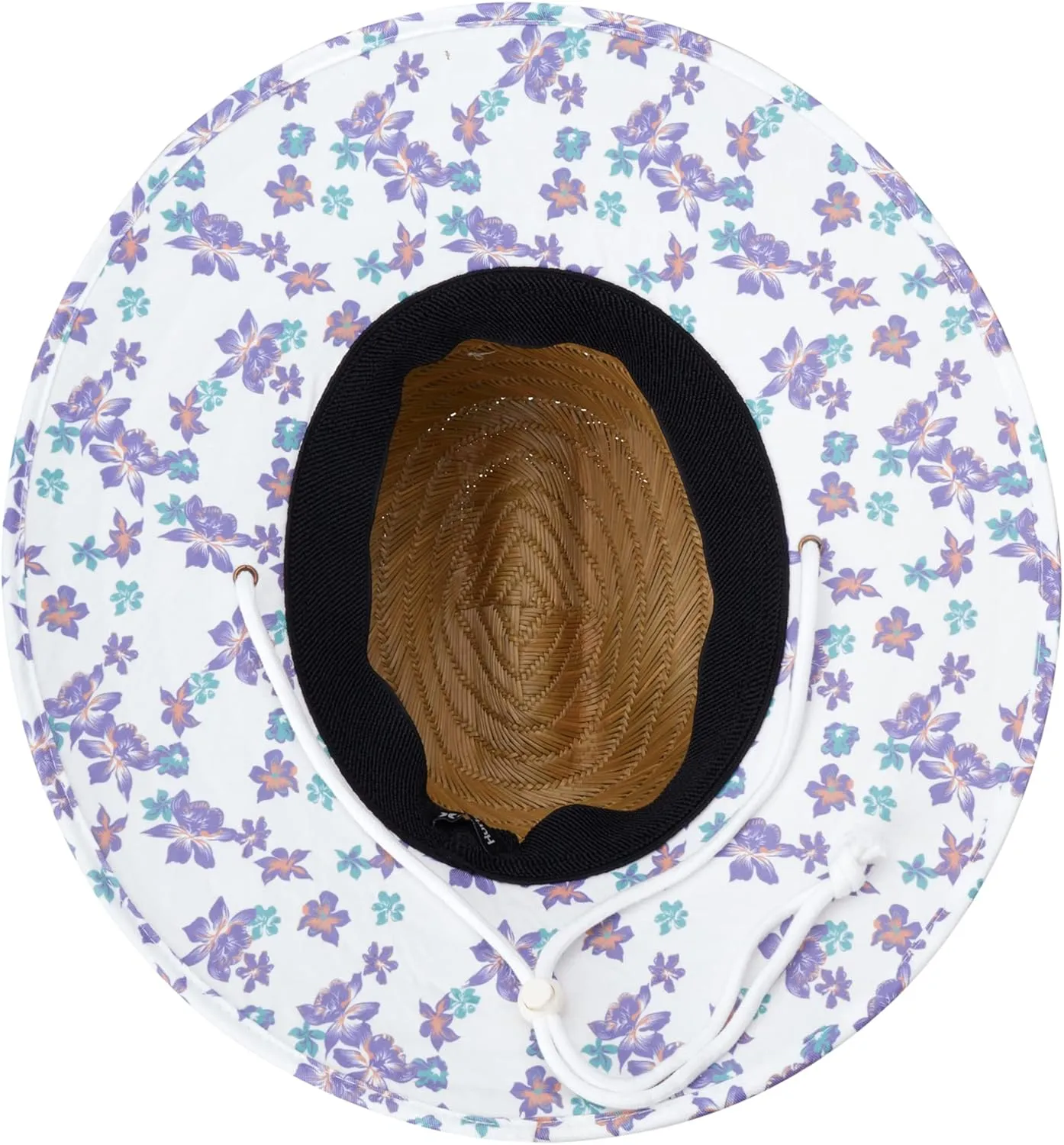 Hurley Women's Straw Hats - Real Straw Hat Medium Brim and Adjustable Chin Strap