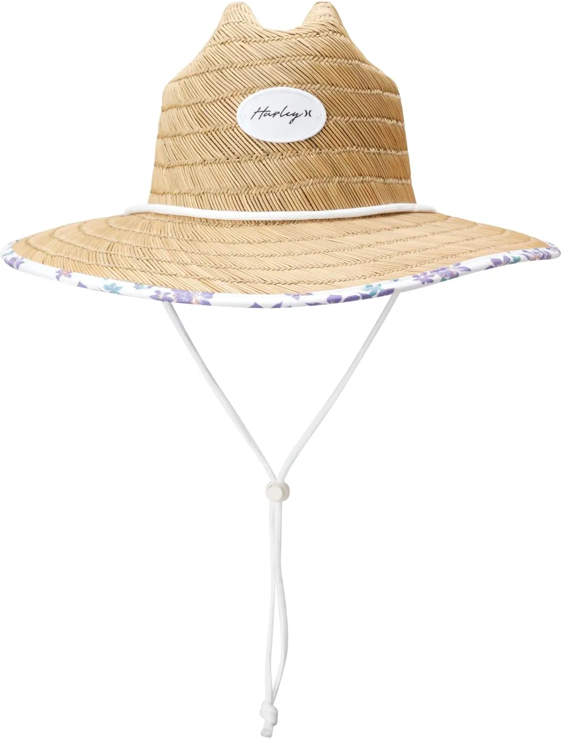 Hurley Women's Straw Hats - Real Straw Hat Medium Brim and Adjustable Chin Strap