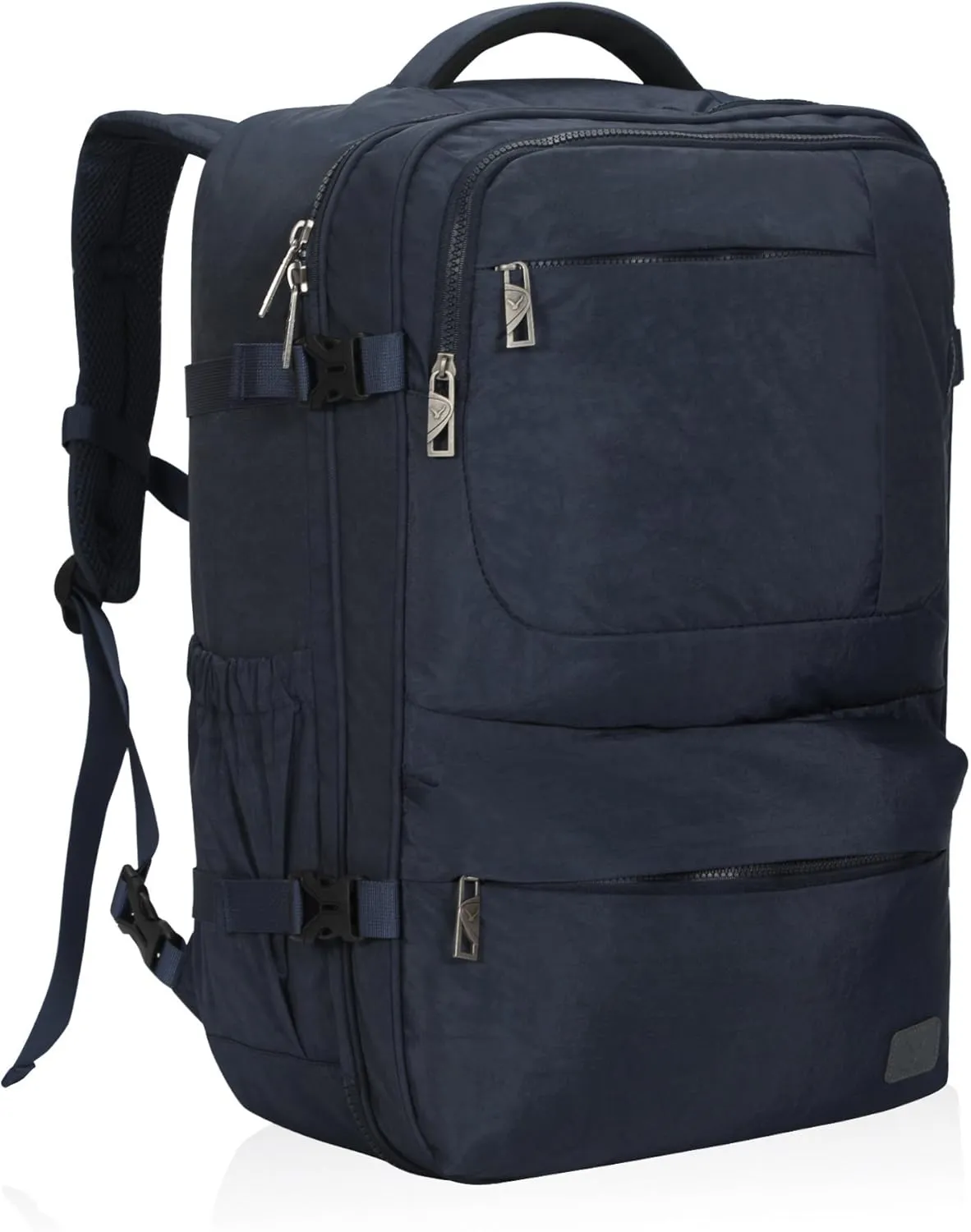 Hynes Eagle 44L Carry on Backpack Airline Approved Travel Backpack for Men Women Large Laptop Backpack 17 inch Nylon Backpack Overnight Weekender Bag Navy Blue