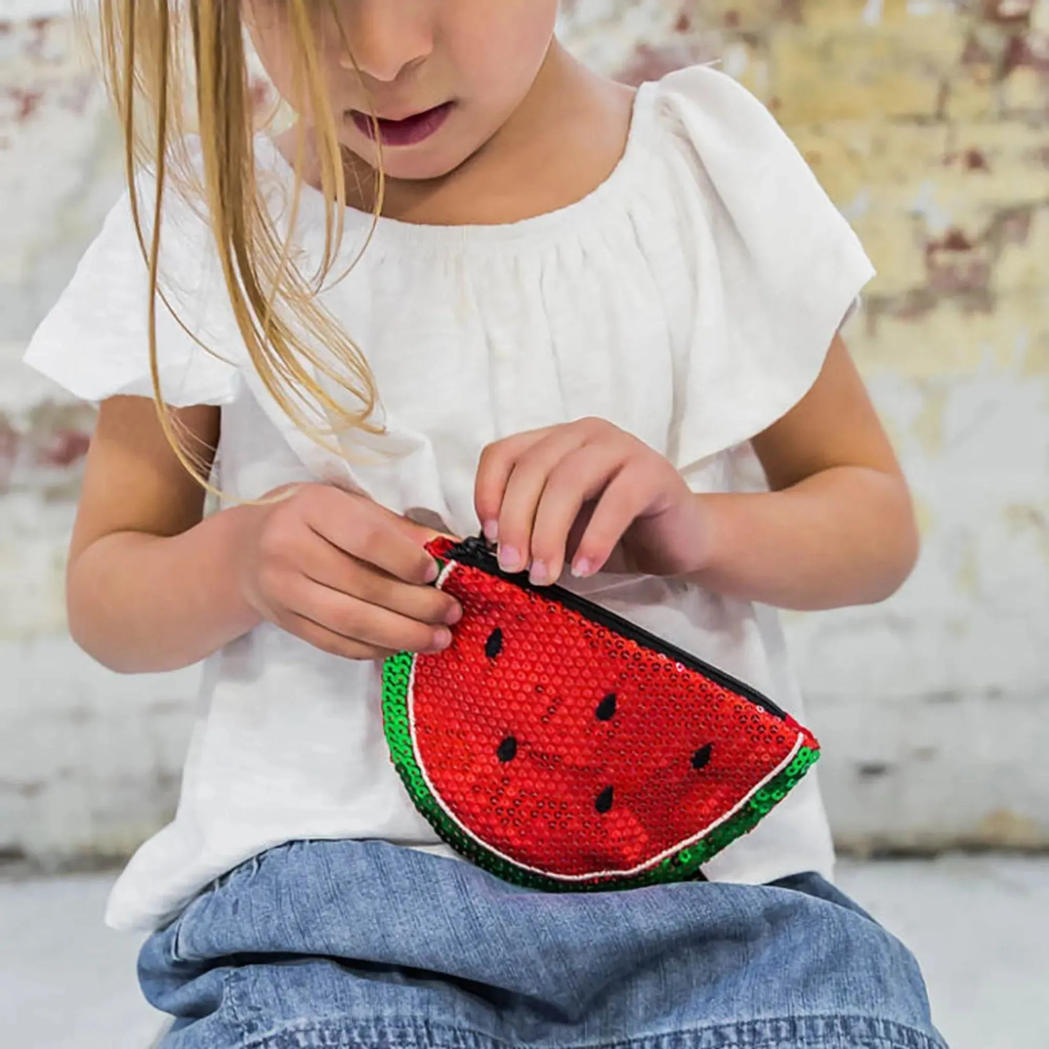 Iconic Sequin Purse - Watermelon