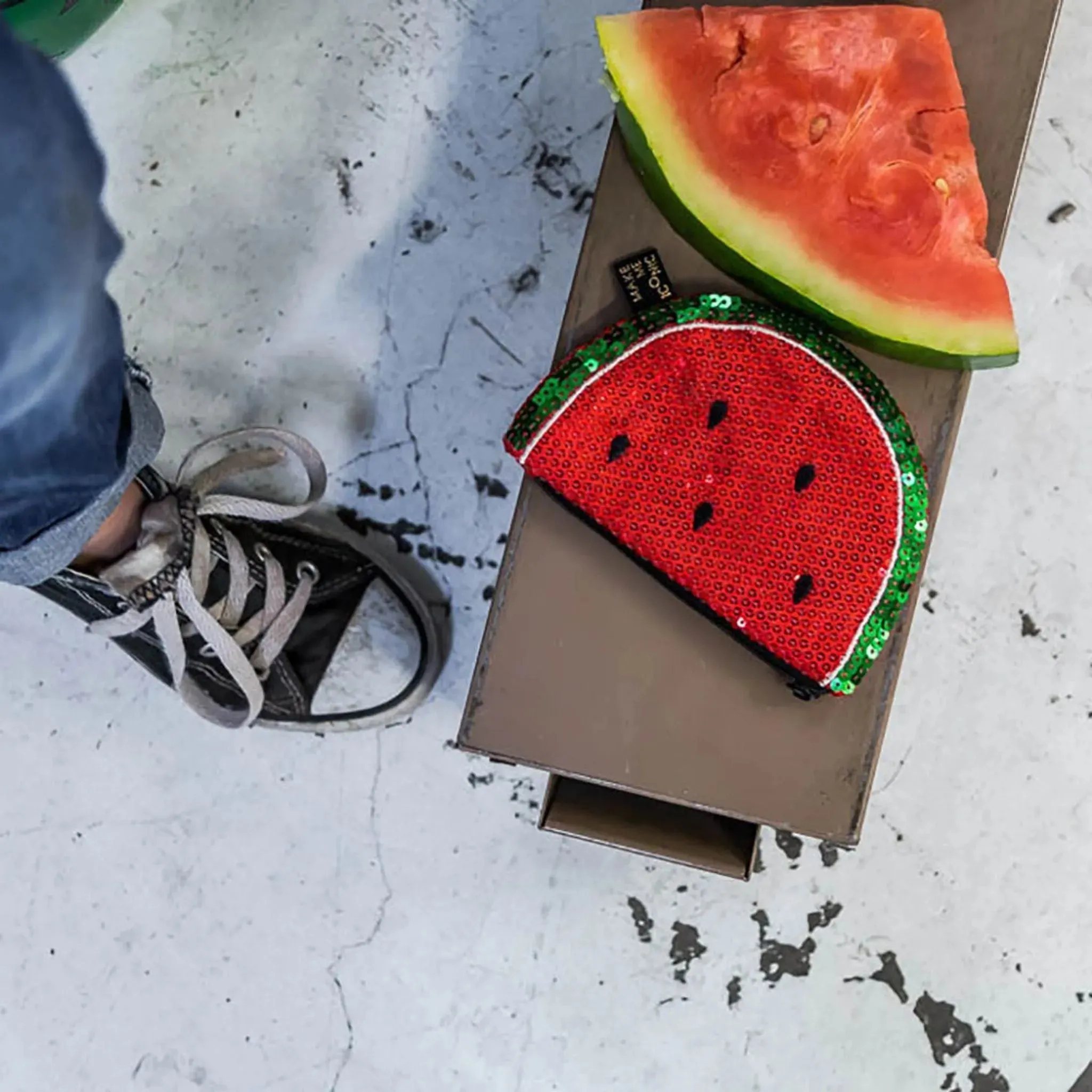Iconic Sequin Purse - Watermelon