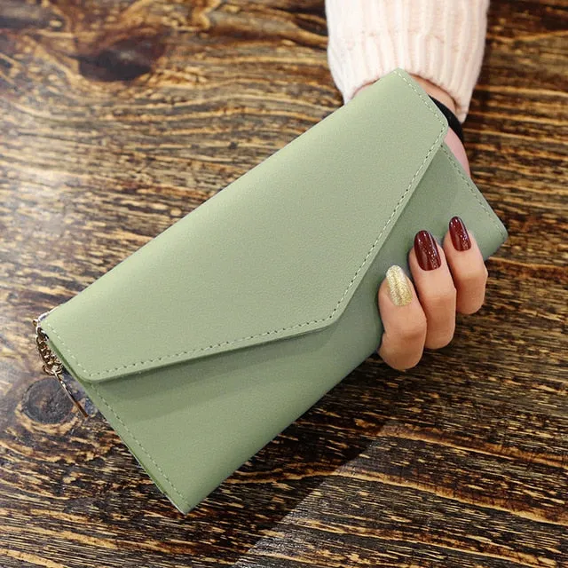 Incredible sale Gray Fashion Zipper Purses Wallets 2019 Section Leather Red Soft Simple Long Bag Womens Wallet PU Affordable Money Black White Clutch
