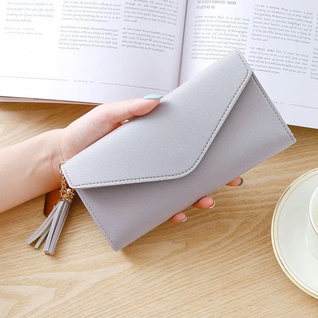 Incredible sale Gray Fashion Zipper Purses Wallets 2019 Section Leather Red Soft Simple Long Bag Womens Wallet PU Affordable Money Black White Clutch