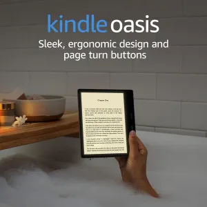 International Version – AT&T – Kindle Oasis – With 7” display and page turn buttons - 32 GB, Graphite - Free 4G LTE   Wi-Fi