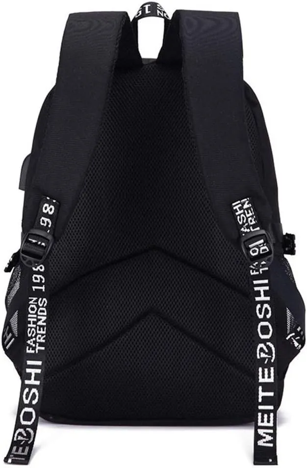 ISaikoy Anime Solo Leveling Backpack Daypack Laptop School Bag Bookbag with USB Charging Port 4