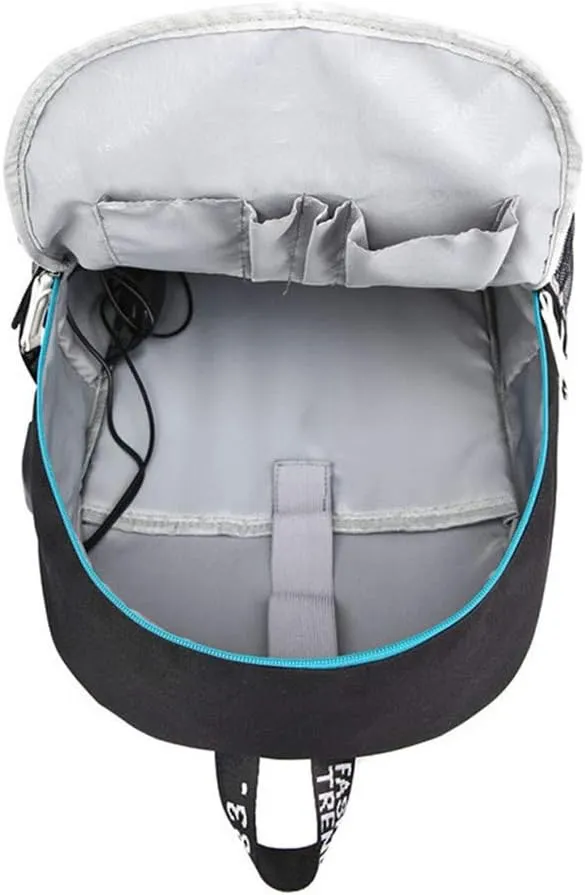 ISaikoy Anime Solo Leveling Backpack Daypack Laptop School Bag Bookbag with USB Charging Port 4