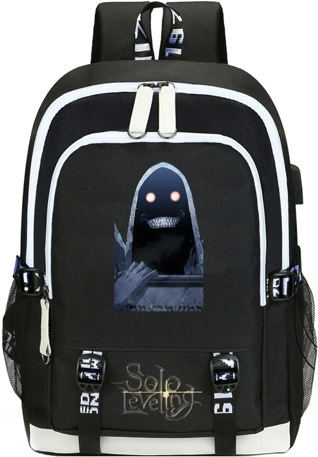 ISaikoy Anime Solo Leveling Backpack Daypack Laptop School Bag Bookbag with USB Charging Port 4