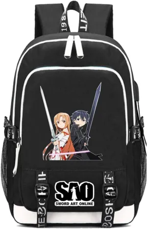 ISaikoy Anime Sword Art Online Backpack Shoulder Bag Bookbag Student Satchel School Bag Daypack 3