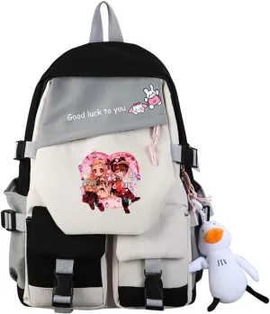ISaikoy Anime Toilet-bound Hanako-kun Backpack Students Bookbag Shoulder School Bag Daypack Laptop Bag 13