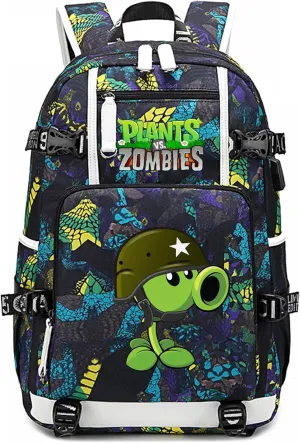 ISaikoy Game Plants vs. Zombies Backpack Shoulder Bag Bookbag School Bag Daypack Satchel Laptop Bag Color Blue11