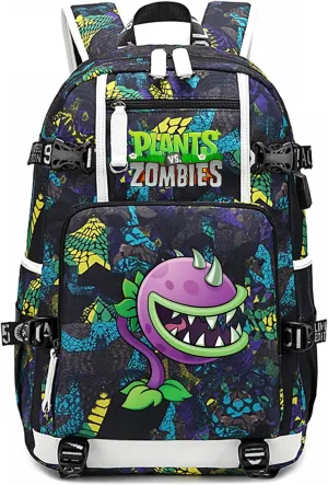 ISaikoy Game Plants vs. Zombies Backpack Shoulder Bag Bookbag School Bag Daypack Satchel Laptop Bag Color Blue21