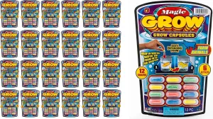 JA-RU Magic Grow Capsules (24 Pack) Water Growing Toys. Sea Creatures, Farm Animals, Zoo & Car. Expanding Foam Bath Toy for Kids. Party Favors, Fun Stocking Stuffers & Goodie Bags 305-24s