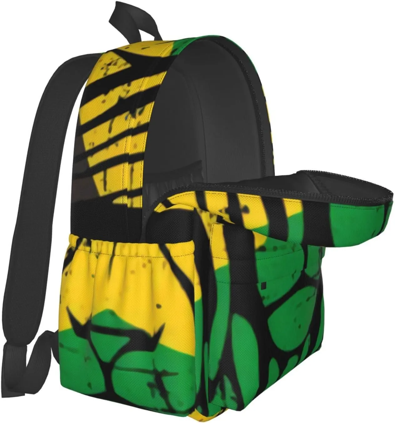 Jamaican Flag Rasta Lion Head Unisex Backpacks 15in Laptop Backpack Multipurpose Double Shoulder Bag For Men Women Gifts