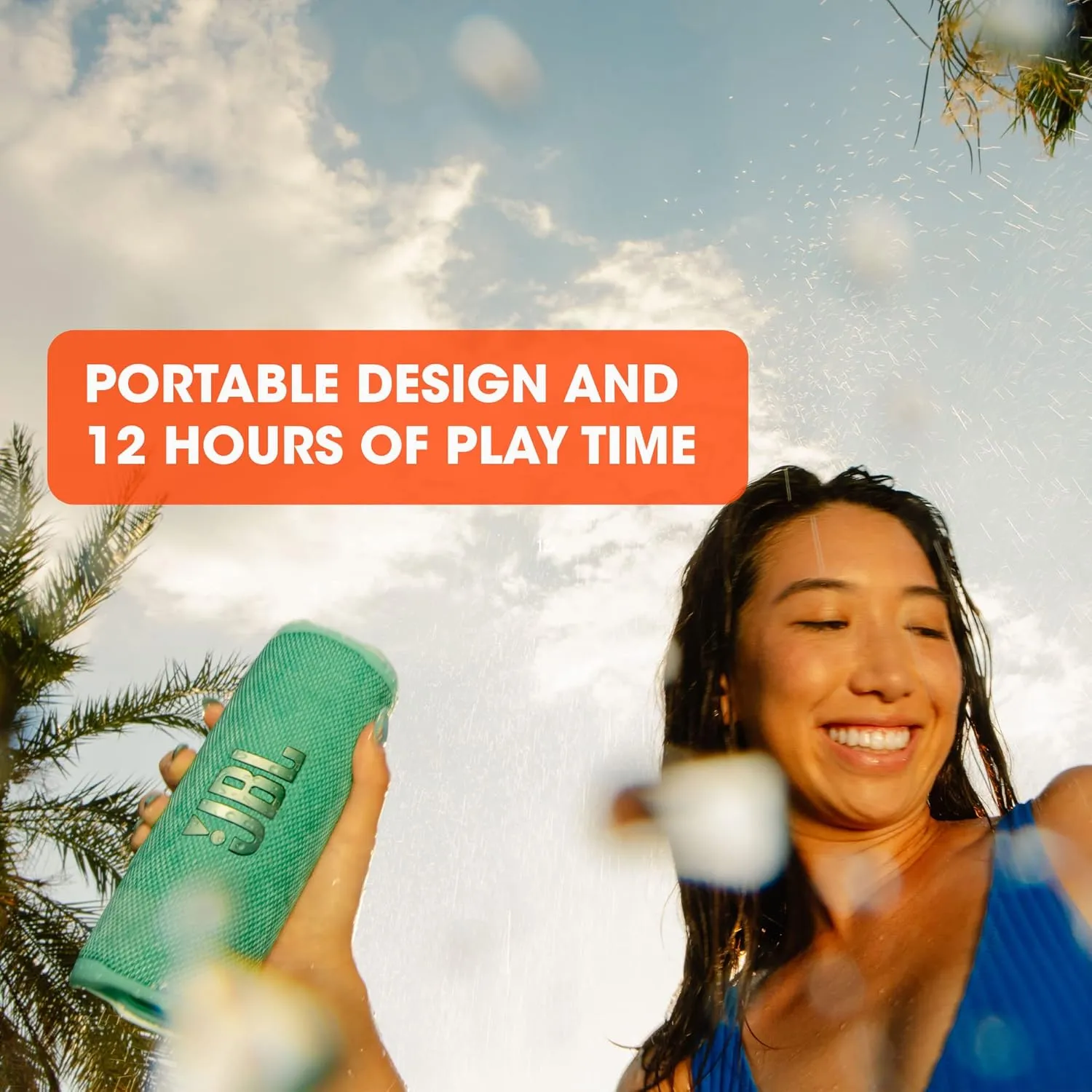 JBL Flip 6 - Portable Bluetooth Speaker, powerful sound and deep bass, IPX7 waterproof, 12 hours of playtime, JBL PartyBoost for multiple speaker pairing for home, outdoor and travel (Red)